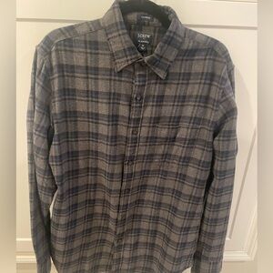 J.Crew Blue and Gray Flannel - M